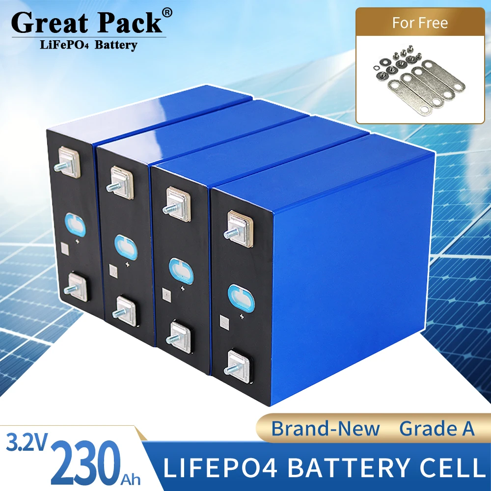 

3.2V 230AH 16PCS EVE 100% Full Capacity Lithium Iron Phosphate Battery Cell LiFePO4 Rechargeable Deep Cycle Solar Power Bank