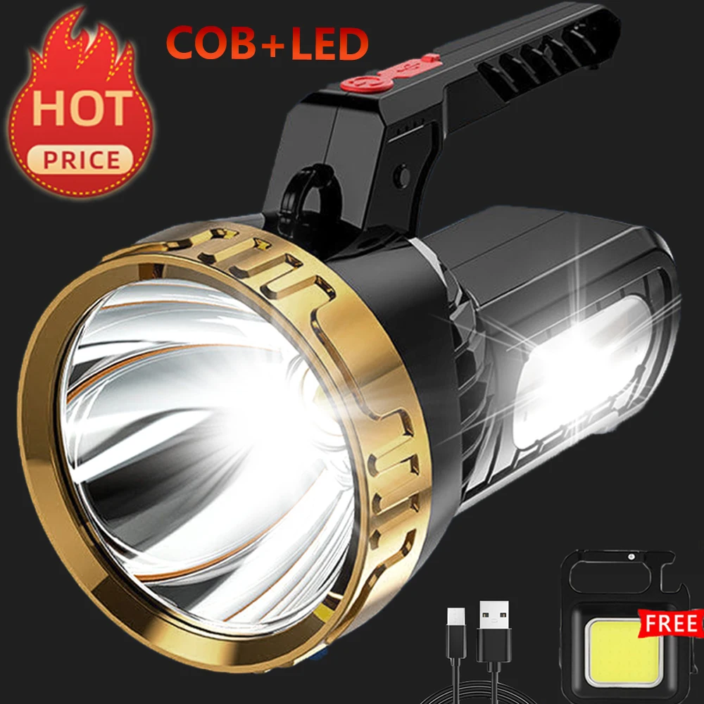 Суперъяркая портативная вспышка с зарядкой от USB светодиодная Водонепроницаемая