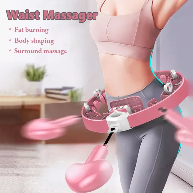 Massage Smart Auto-Spinning Hoop Weight Exercise Stress Release Detachable Portable Waist Fitness Sports Health Care Tools