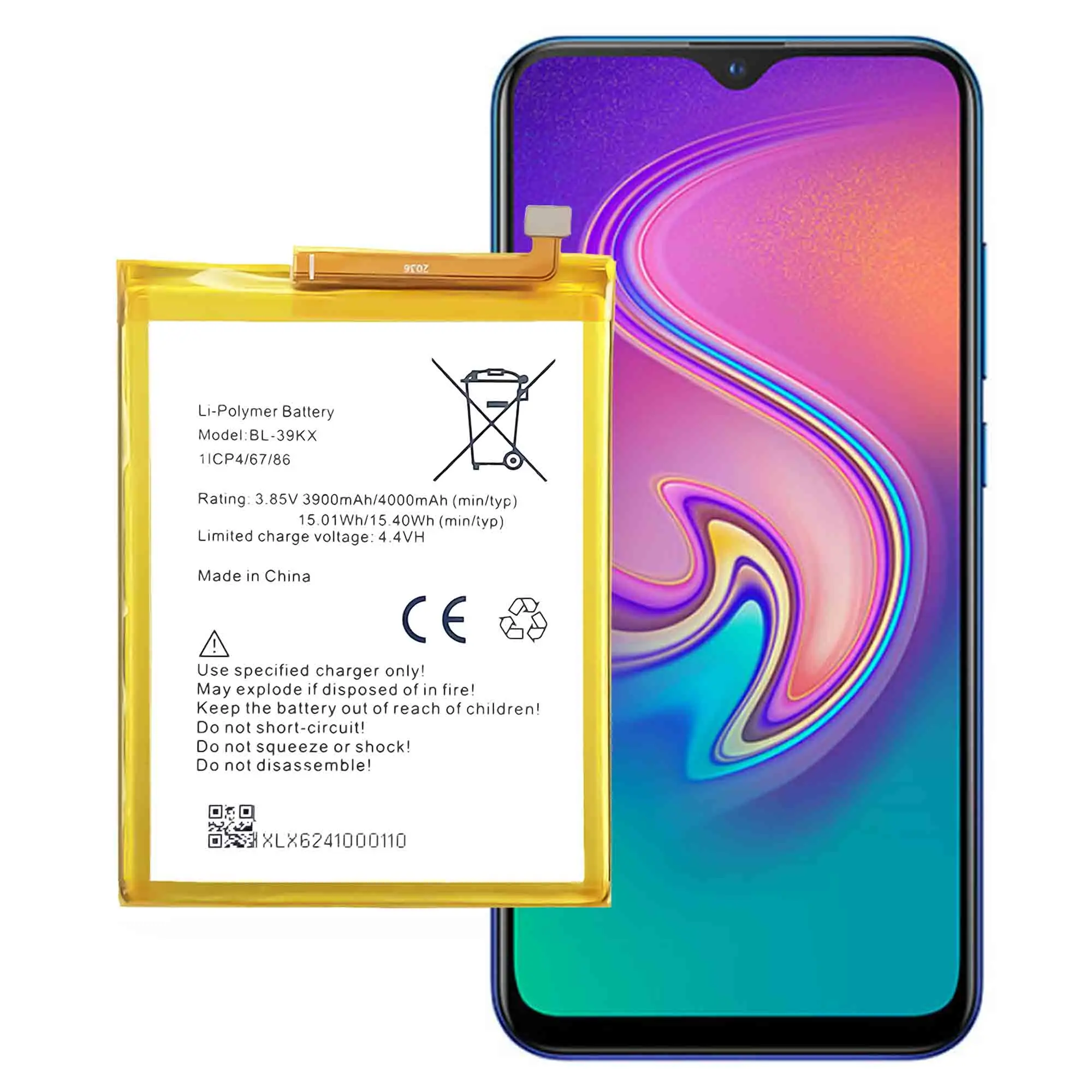 compatible for infinix x624hot 7x625hot 7 pro s4 x626 bl 39kx 4000mah phone battery series free global shipping