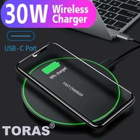 30W Wireless Charger For iPhone Pro Max Mini Induction Fast Wireless Charging Pad For Samsung s10 note