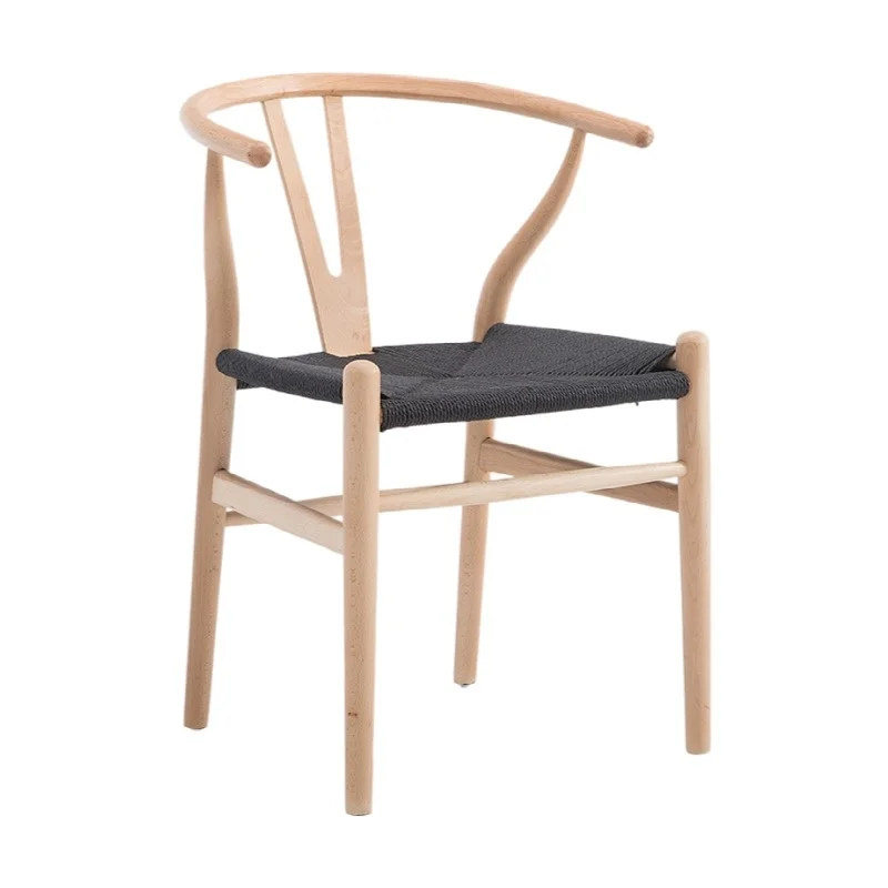 

Modern Hans Wegner bone Dining Chair Beech Wood Walnut/Red Brown/Natural Finish Y Chair For Cafe Furniture Wooden Armchair