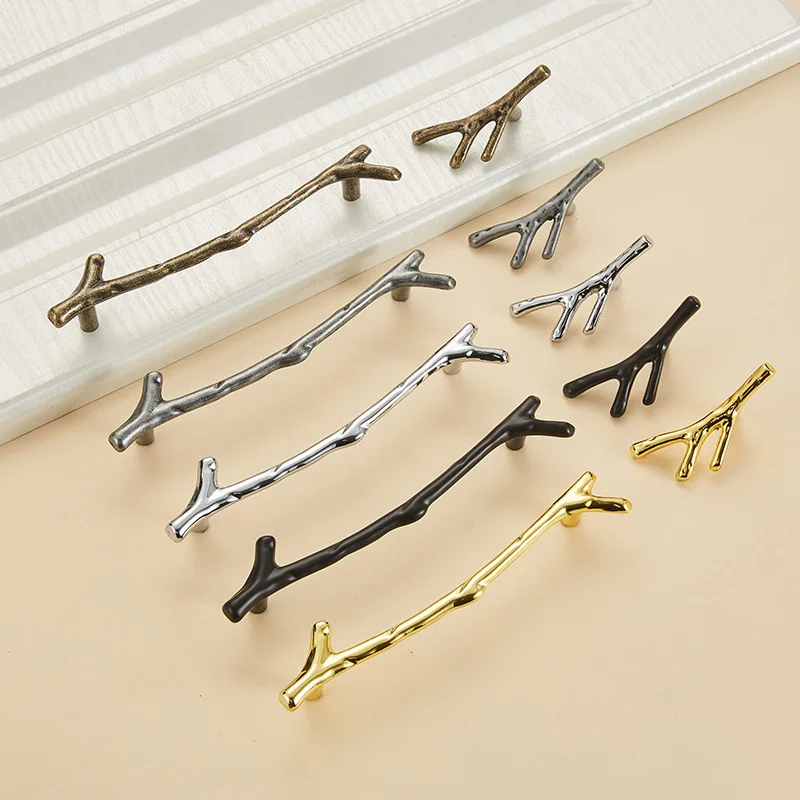 KK &amp FING современные модные ручки для мебели в виде ветвей дерева цинковый сплав