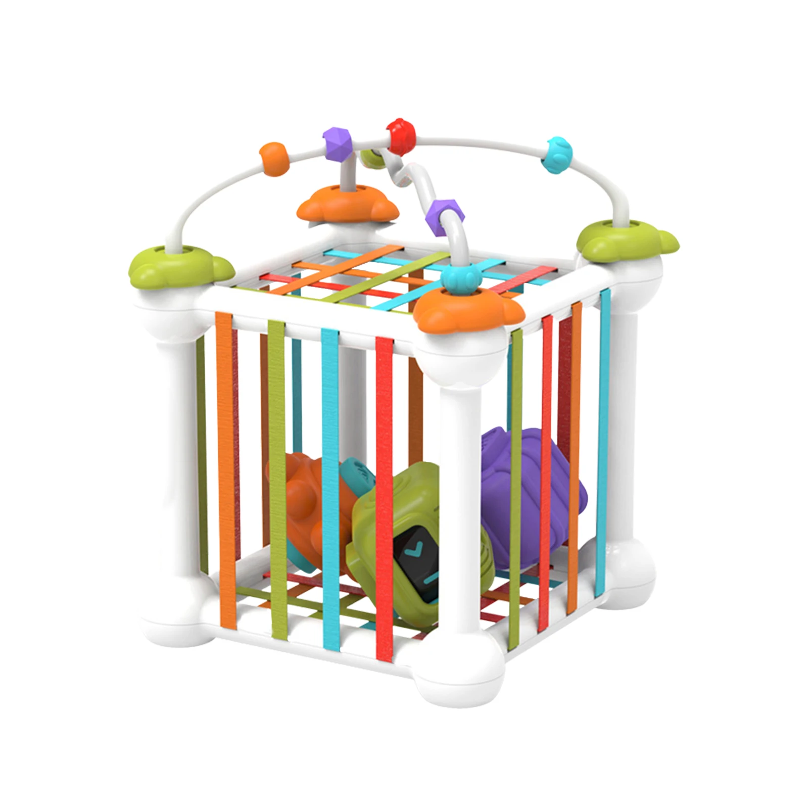

Kids Sensory Sorting Toys Sensory Bin With Bead Maze And Stackable Shape Blocks Educational Montessori Toys For Boys And Girls