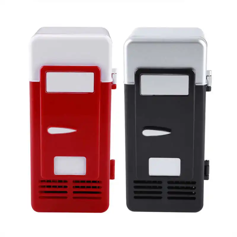 

LED Mini USB Refrigerator USB Refrigerator Drinks Beverage Cans Refrigerator and Heater Car Mini Fridge