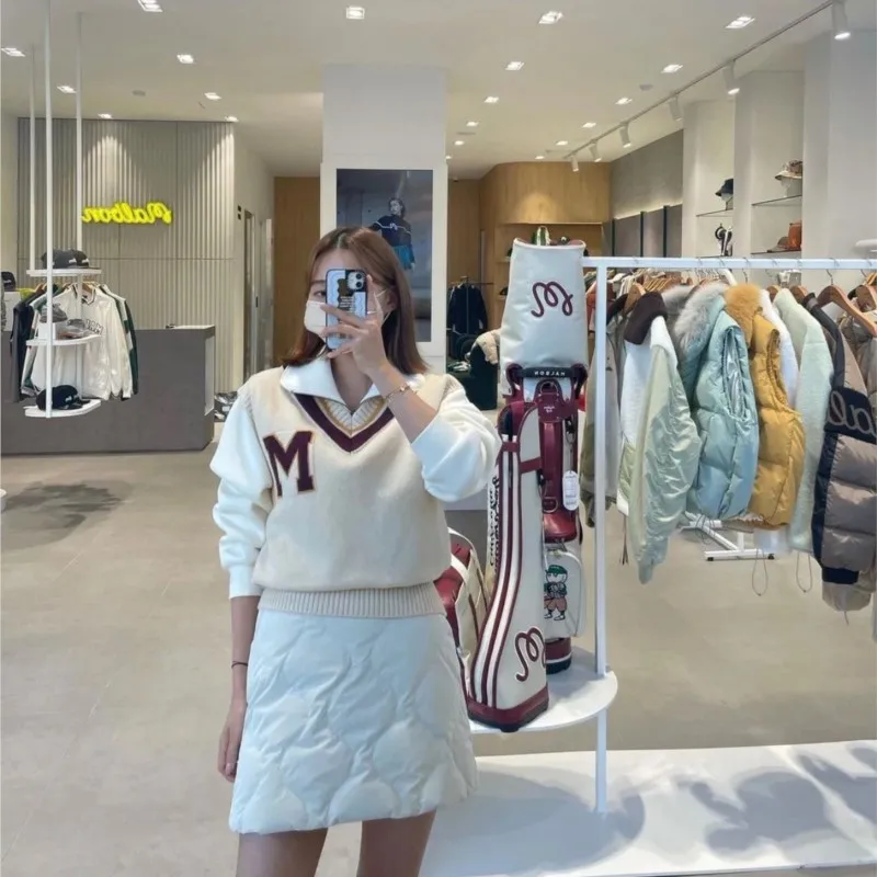 【 Presale 】Women‘s Casual Contrast Color V Neck Sweater Vest Sleeveless Sweater Vest