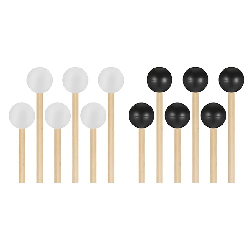 

6 шт. перкуссионный ксилофон Marimba, палочки для галокенола, барабанные палочки Marimba для гонг, деревянные блочные барабанные колокольчики