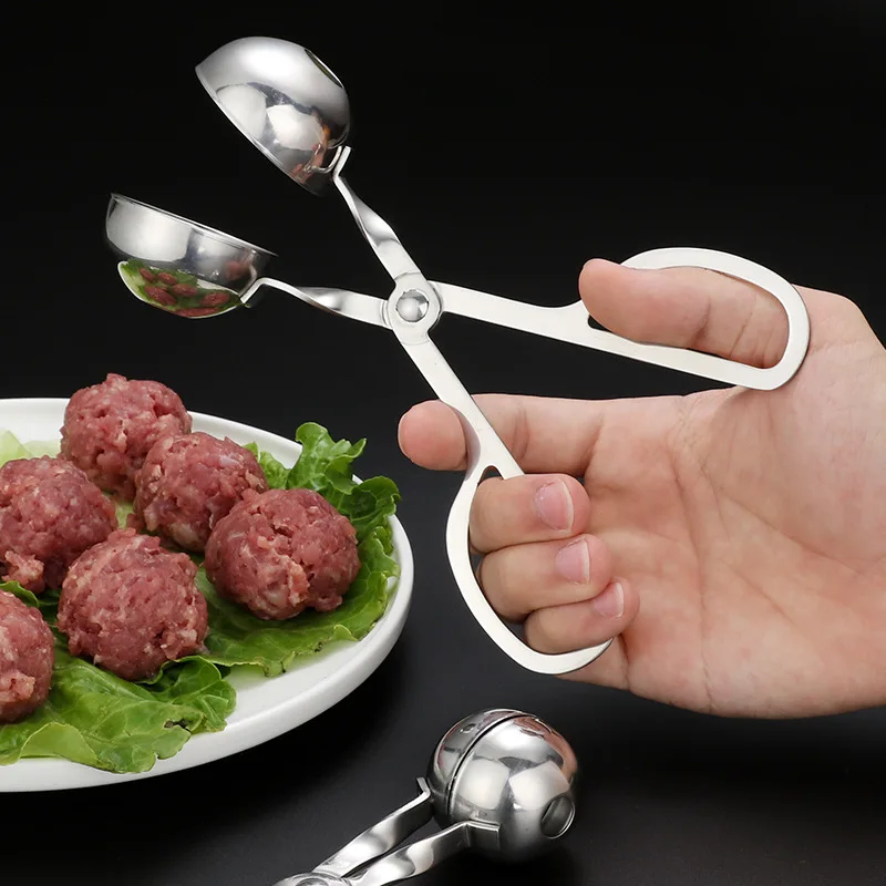

Stainless Steel Meatball Maker Tool Clip Newbie Non Stick Stuffed Meat Ball Spoon Fish Ball Rice Ball Make Mold Kitchen Gadgets