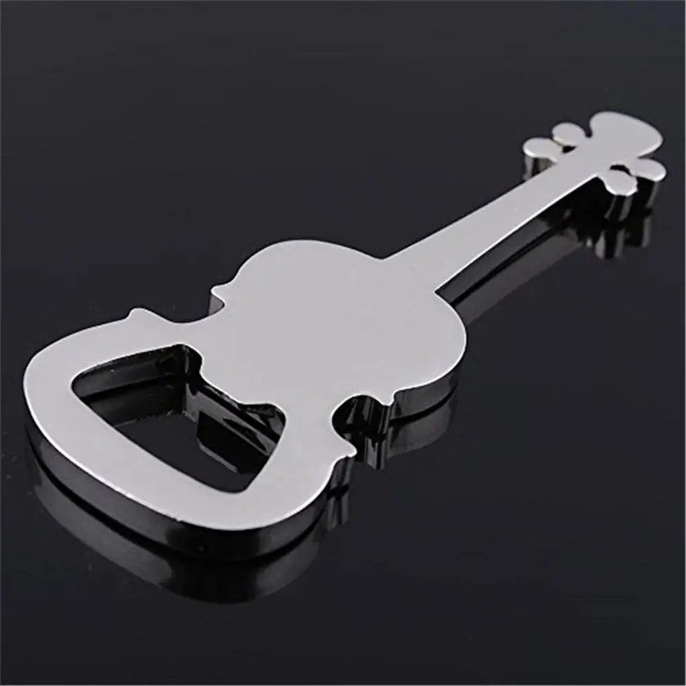 Cute Metal Guitar Design Polished Beer Opener Guitar Shaped Bottle Opener Unique Gift Zinc Alloy