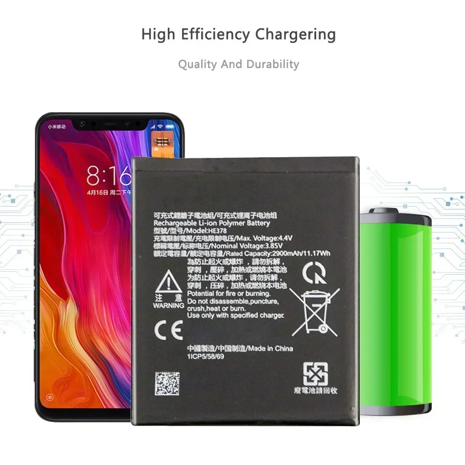 Аккумулятор мобильного телефона 2900 мАч для Nokia HE378 HE 378 Высококачественная