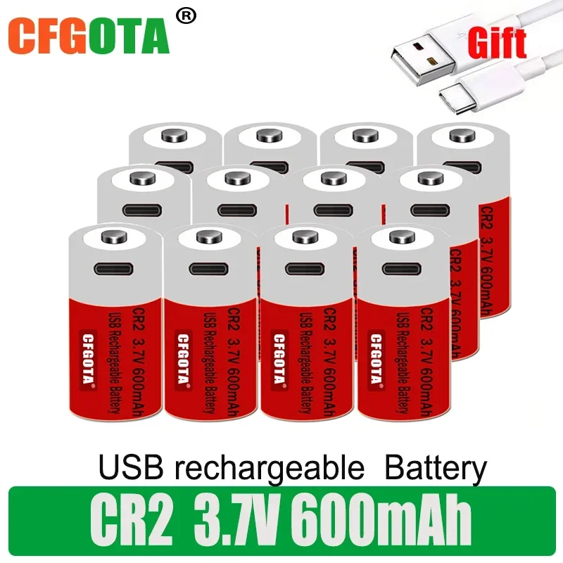 USB-аккумулятор CR2 3 7 В 600 мАч Lithiumbatterie для GPS mediziniche ausrunstungskameras