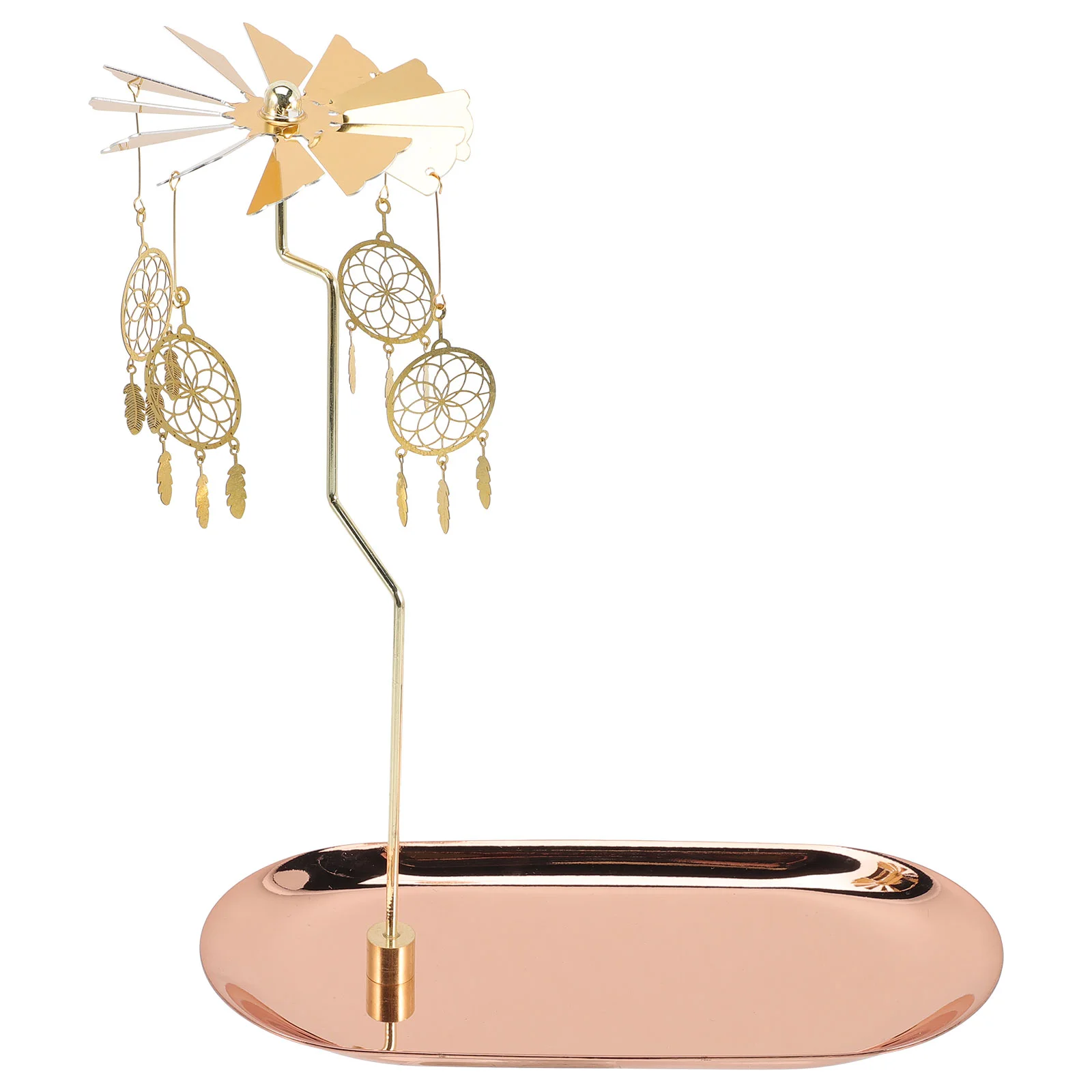 

Party Candleholders Home Banquet Swedish Candelabra Romantic Decorative Rotating Candlestick Sticks Tray Metal