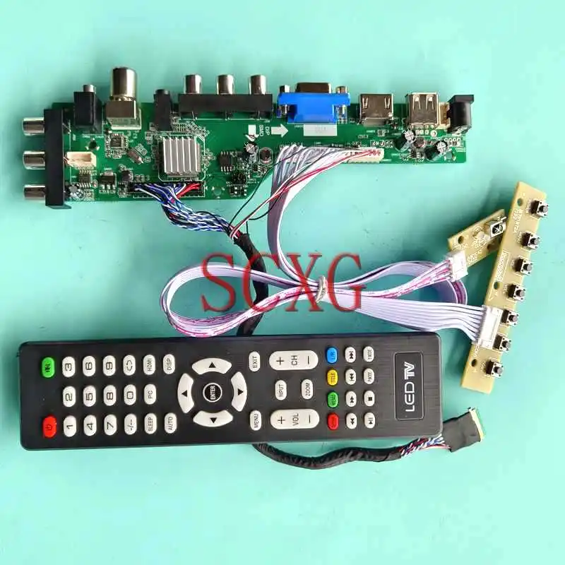 

For LP156WH3-TLL1/TLQ1/TLS1/TLT1 Laptop Screen DVB Controller Board LVDS 40 Pin HDMI-Compatible VGA Kit USB AV RF 15.6" 1366*768