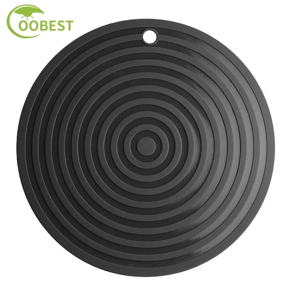 

Circle Bowl Mat Non-slip Modern Heat Insulation Mat Silicone Waterproof Induction Cooker Mat Coasters For Glasses Wash-free