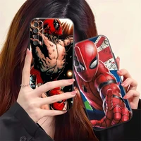 marvel spider man phone case for huawei p smart z p20 p30 honor 8x 9 9a 9x 10 10 lite liquid silicon black silicone cover