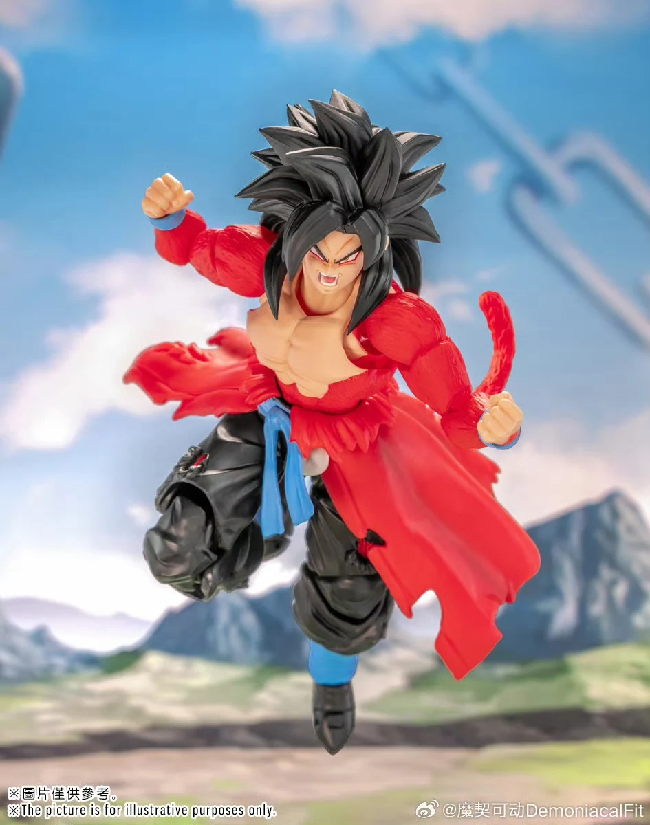Фото Demoniacal Fit Dragon Ball Z SHF Super Saiyan 4 GT SSJ4 Untamed Power Time Ranger Son Goku Аниме Фигурка Модель Игрушки №5