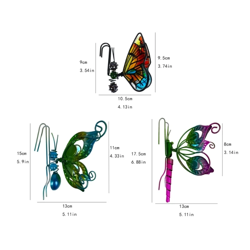 X6HD Бабочки Настенные декоры Цветочные горшки Крытый и открытый для суккулентов