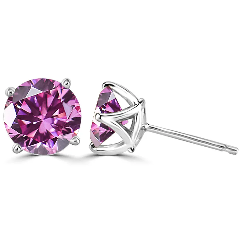 

Lennik Classic Four Claw Moissanite Stud Earrings For Women 1 Carat Diamond Eardrop 925 Sterling Silver Fine Jewelry