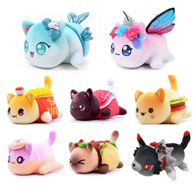 

Милая плюшевая кукла-мяу, кокс, картофель фри, гамбургеры, хлеб, сэндвичи, кошка, милая плюшевая подушка для сна, детские подарки