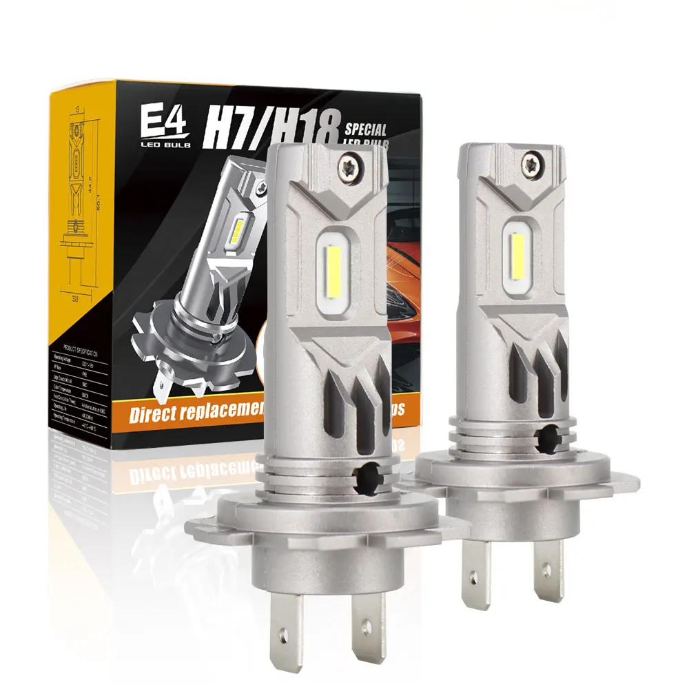 

BMTxms 2pcs Led H7 Headlight 6500K White Light Lamp Universal Car Bulbs 55W/set 4000LM CSP Chips Led Fog Lights Auto Accessories