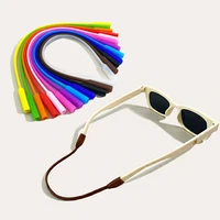 2022 candy color elastic silicone eyeglasses straps sunglasses chain sports anti slip string glasses ropes band cord holder