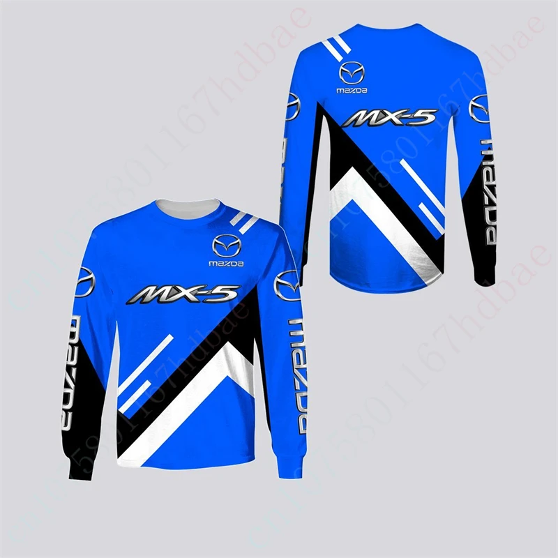 

Mazda Casual T-shirts Harajuku Oversized T-shirt Unisex Clothing Breathable O Neck Long Sleeve Anime T Shirt For Men Women