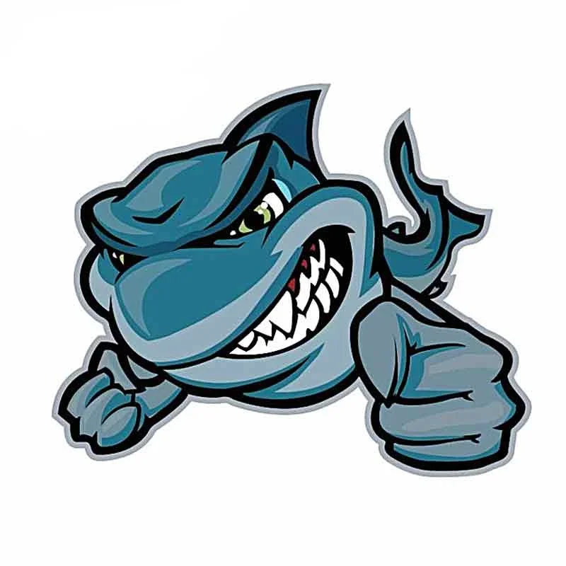 

Violent Shark Cartoon Car Sticker PVC Bumper Windshield Accessory Laptop Motorcycle Decoration Auto Decal Exquisite Waterproof
