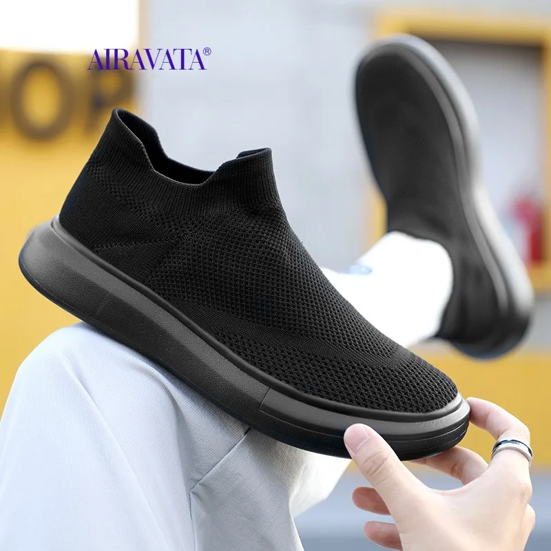 Original Men Shoes Breathable Black Unisex Casual Shoes Light Tennis Socks Shoe High Quality Men's Sneakers Summer