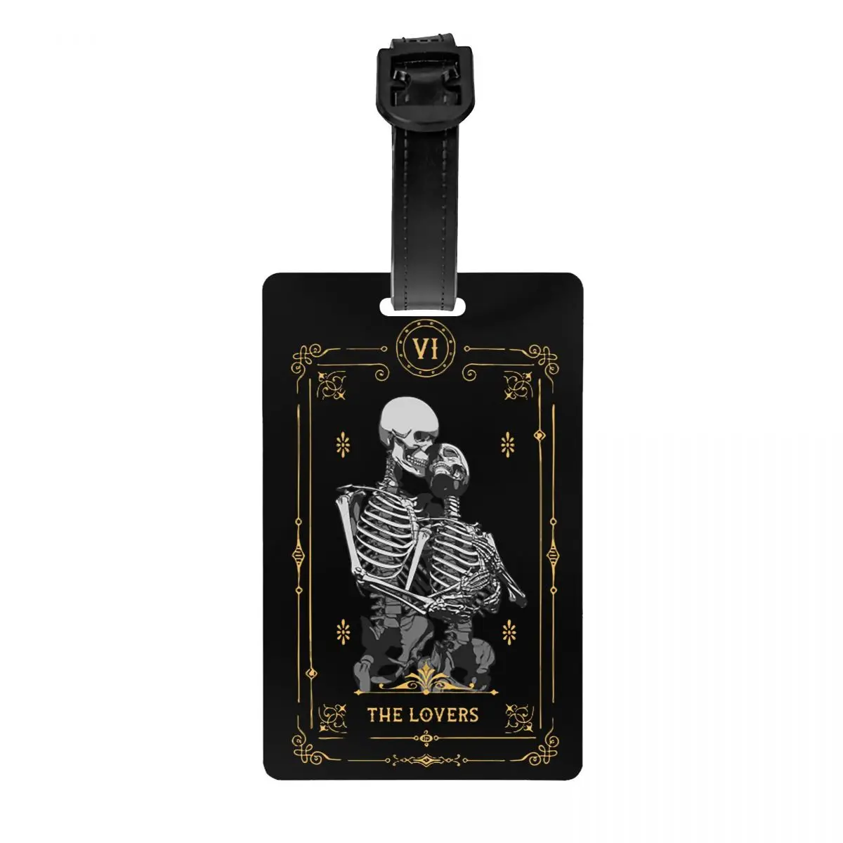 

The Lovers VI Tarot Card Luggage Tags Suitcase Travel Accessories PVC Skull Holder Baggage Boarding Tags ID Address Women Men