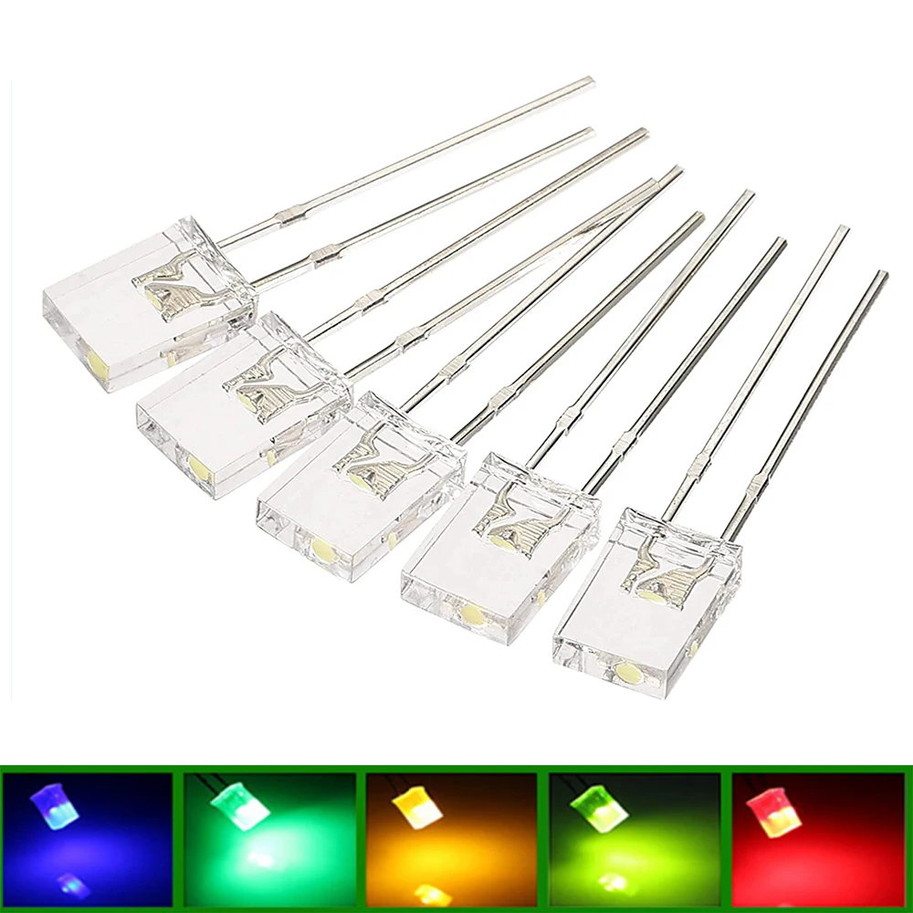 

100PCS 2x5x7 LED Diode Lights 257 Transparent Bright Multicolor Bulb Lamp Indicator Light Emitting Diodes Kit