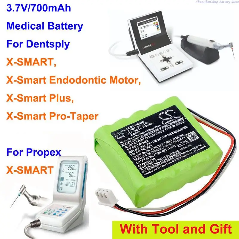 

OrangeYu 700mAh Battery for Dentsply X-SMART, X-Smart Endodontic Motor, X-Smart Plus, X-Smart Pro-Taper, For Propex X-SMART