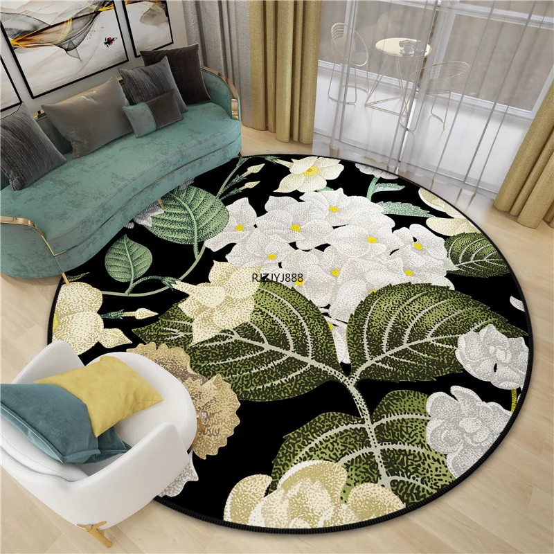 Алмазный бархатный круглый ковер для гостиной европейские Нескользящие коврики