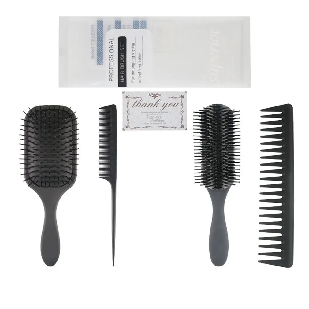 Щетка для распутывания волос с насадками и расческа отличный набор мокрых или