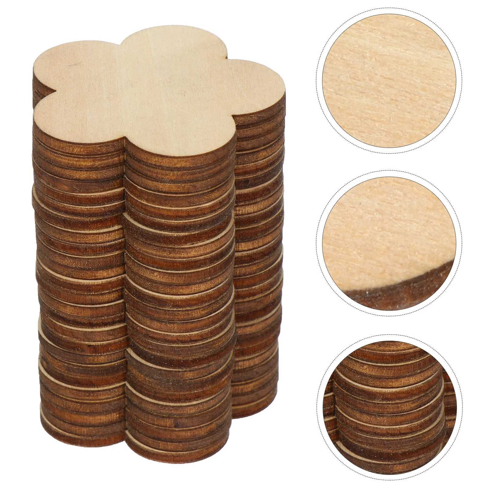 

50Pcs Unfinished Wood Cutout Wedding Festival Hanging Craft Accessories