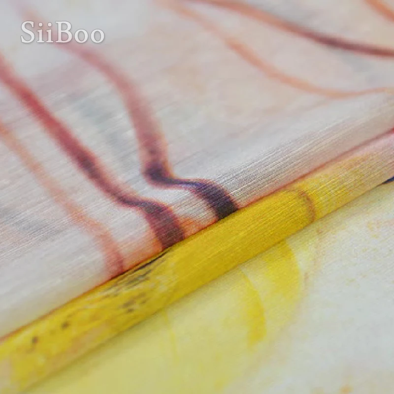 Ткань из смеси натурального шелка и льна вуаль для женского платья