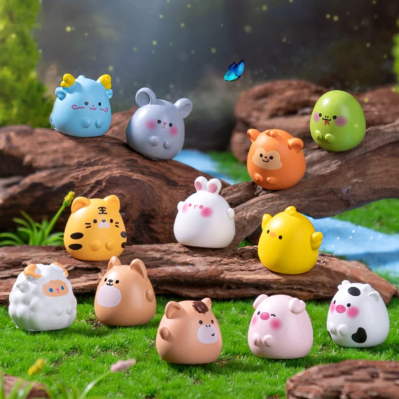 Миниатюрные фигурки животных китайского зодиака из смолы