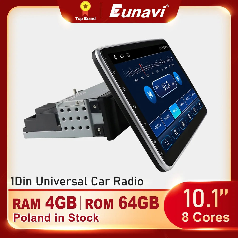 

1 Din Car Radio Android System 10 inch GPS Navigation Multimedia Video Player Universal Head Unit 4GB 64GB 8 Core 1Din DVD NO