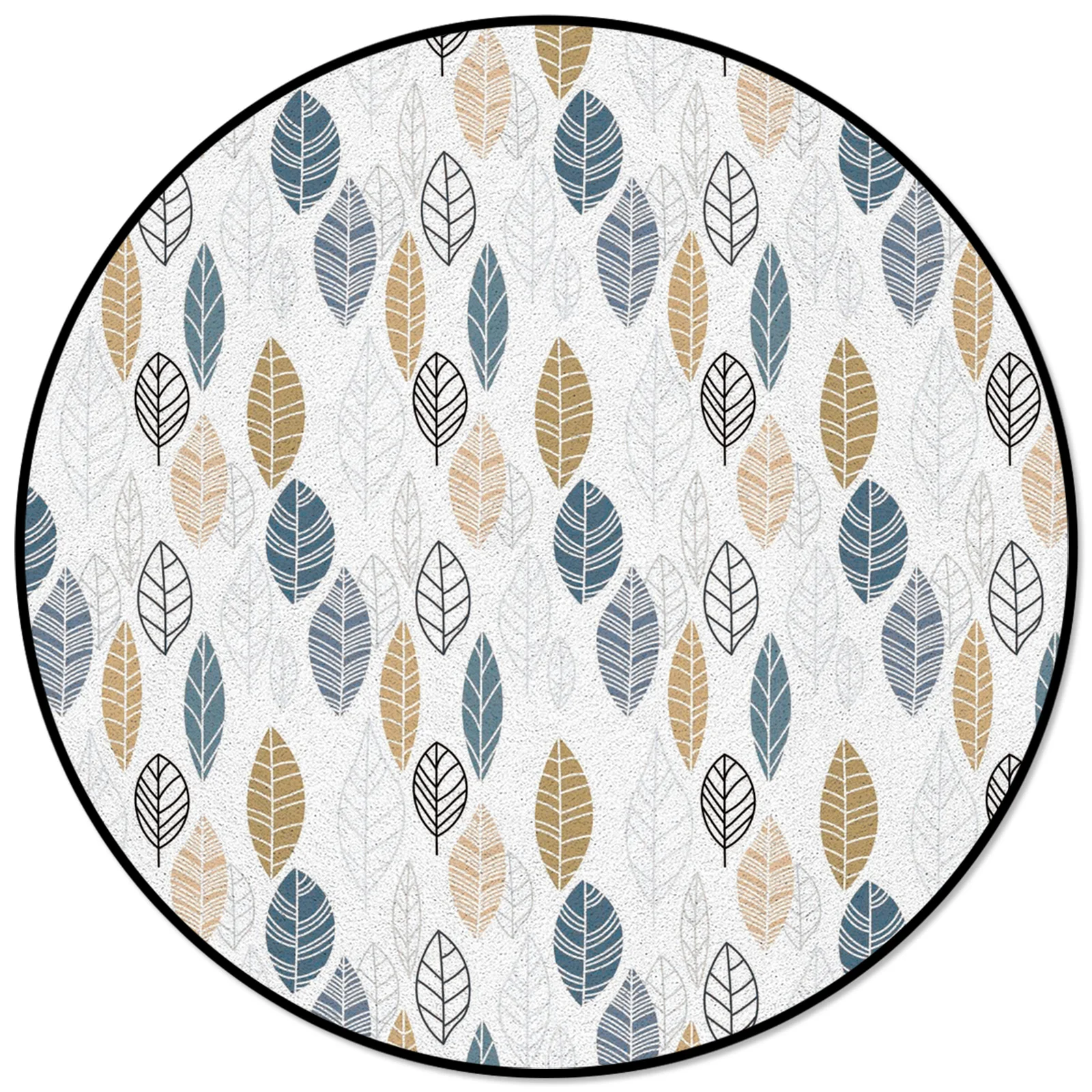 

Цветной коврик в виде листьев для гостиной, большой напольный коврик в комнате, коврики и ковры для дома, гостиной, круглый коврик