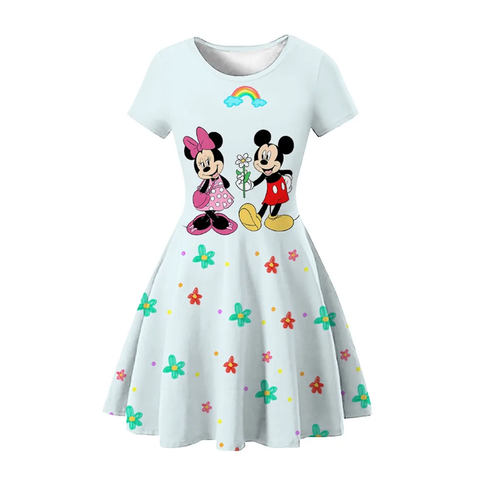 

Disney Girls Minnie Princess Dress New Summer Baby Girls Tutu Dress Birthday Casual Party Dress 3-8 Years