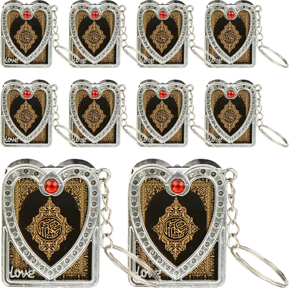 

10 Pcs Commodity Portable Miniature Keychains Car Ornaments Ring Paper Hanging Rings Plastic Bookish Decor