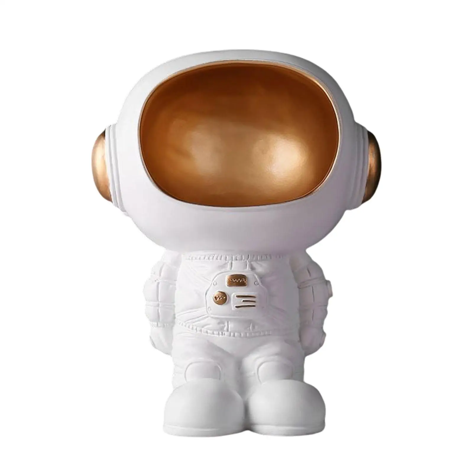 

Astronaut Statue Storage Bowl Resin Spaceman Figurine Candy Dish Snacks Container for Entryway Home Living Room Cafe Decor