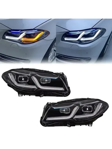 2 шт. светодиодные фары для BMW F10 F18 2010-2017 M5 520i 520d 530i 530d светодиодные фары для BMW F10 F18 фары автомобильные аксессуары
