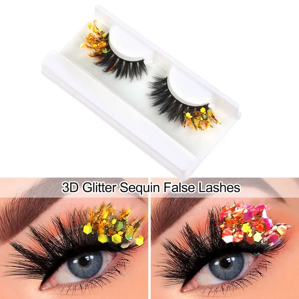 

Eye Tail 3D False Eyelashes Fluffy Drag Makeup DIY Lashes Decorative Glitter Eyelashes Different Style Fake Eyelashes Multipack