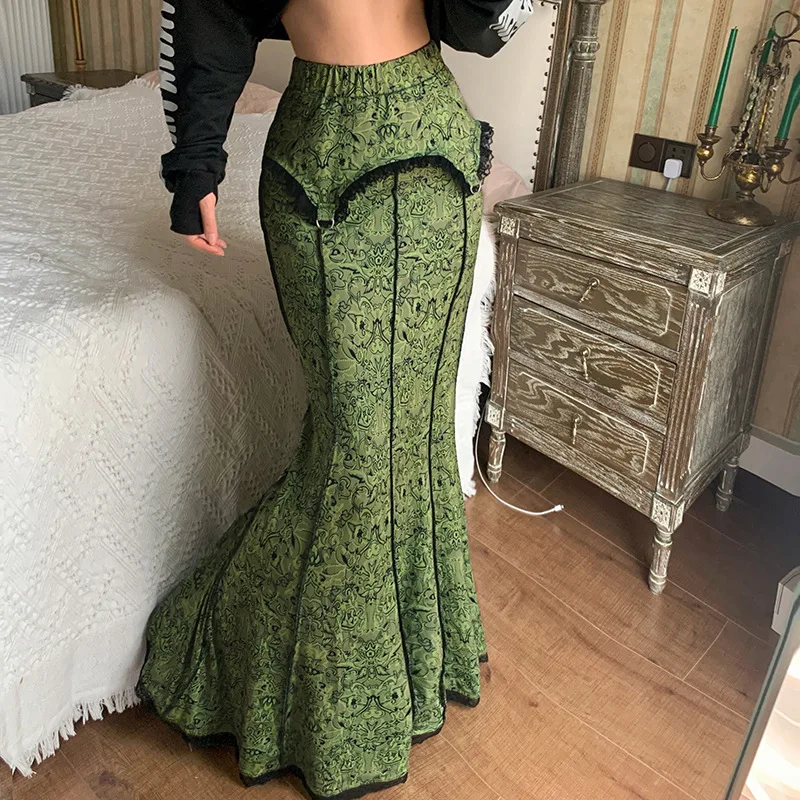 Summer Women Bodycon Maxi Skirt Vintage 