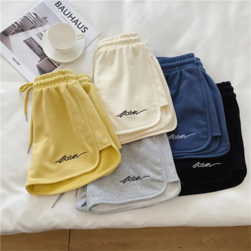 Summer New Shorts Loose Outwear Home Sleepwear High Waist Casual Wide Leg Sports Shorts