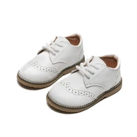 children leather shoes fashion solid color spring flat girls sneakers kids shoes for girl baby single shoes white black brown