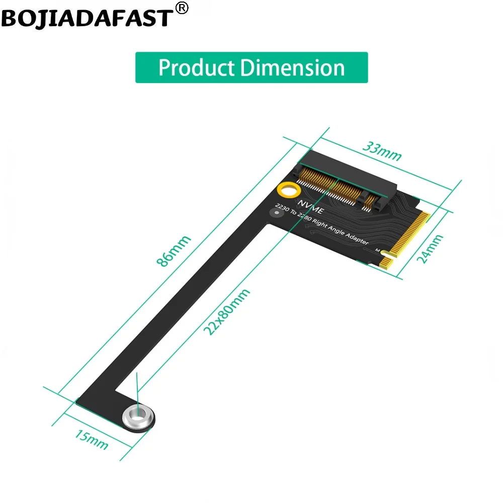 Прямоугольный адаптер NGFF M.2 M-Key NVME SSD преобразователь с 2230 на 2280 плата расширения