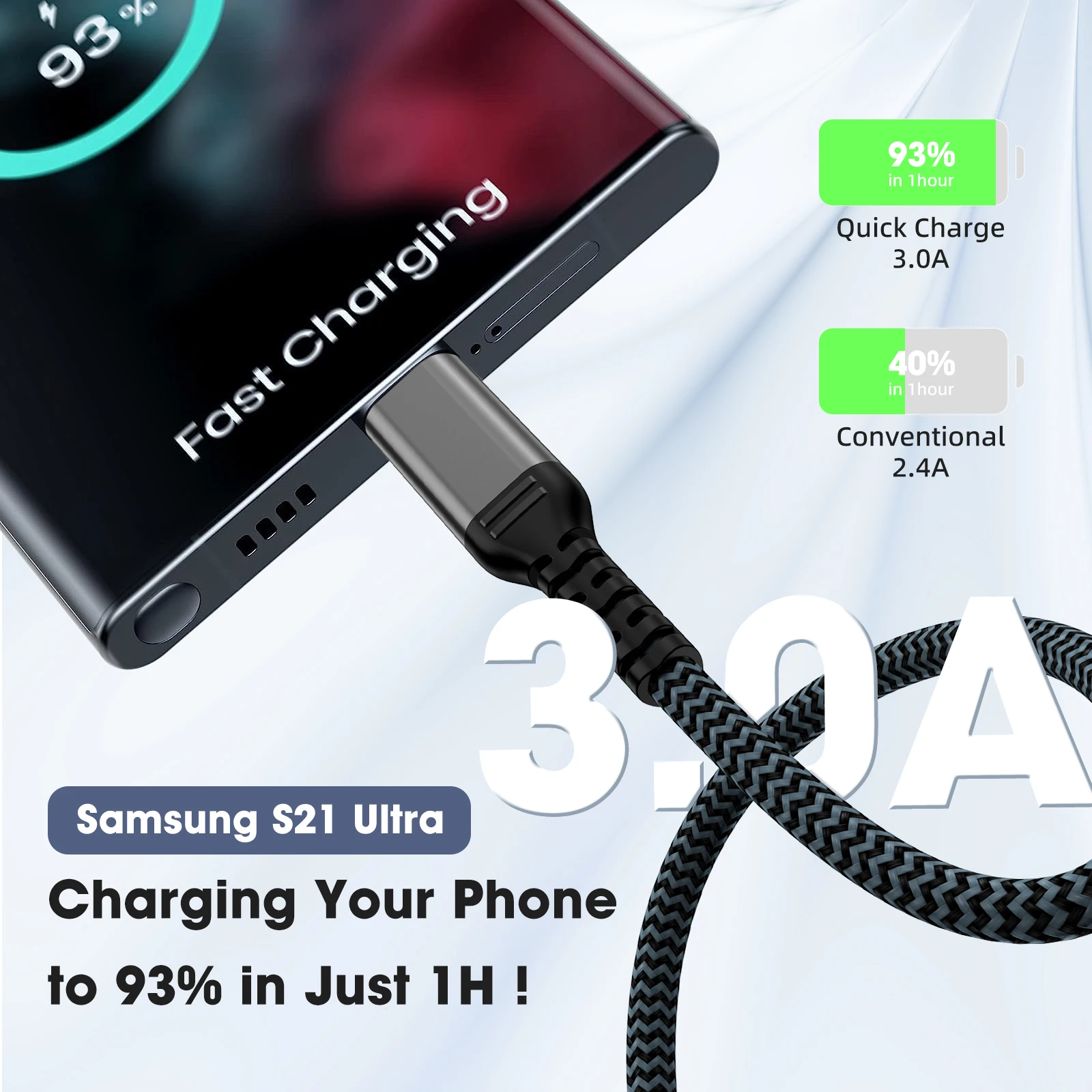 Кабель USB 3.2 Gen2 Type-C, 10 Гбитс, высокоскоростной, для передачи данных, для внешних жестких дисков, ноутбуков, Android Auto, автомобилей (art.: 3920d91a2aa2b) - 3920d91a2aa2b