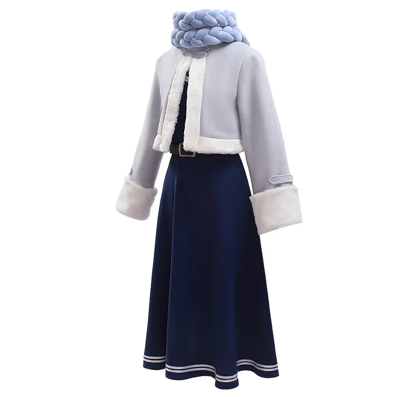 Парик для косплея фриэрена папоротника аниме платье за пределами дороги шарф