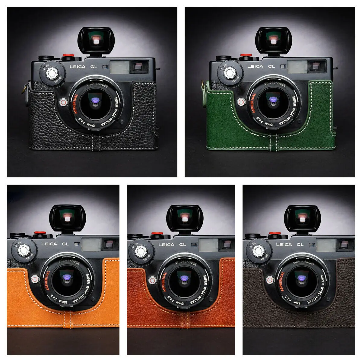 Чехол ручной работы из натуральной кожи с верхним слоем для камеры Leica CL